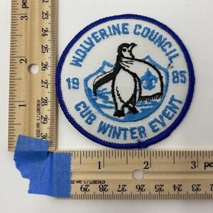 Vintage 1985 Boy Scout Wolverine Council Cub Winter Event Patch BSA